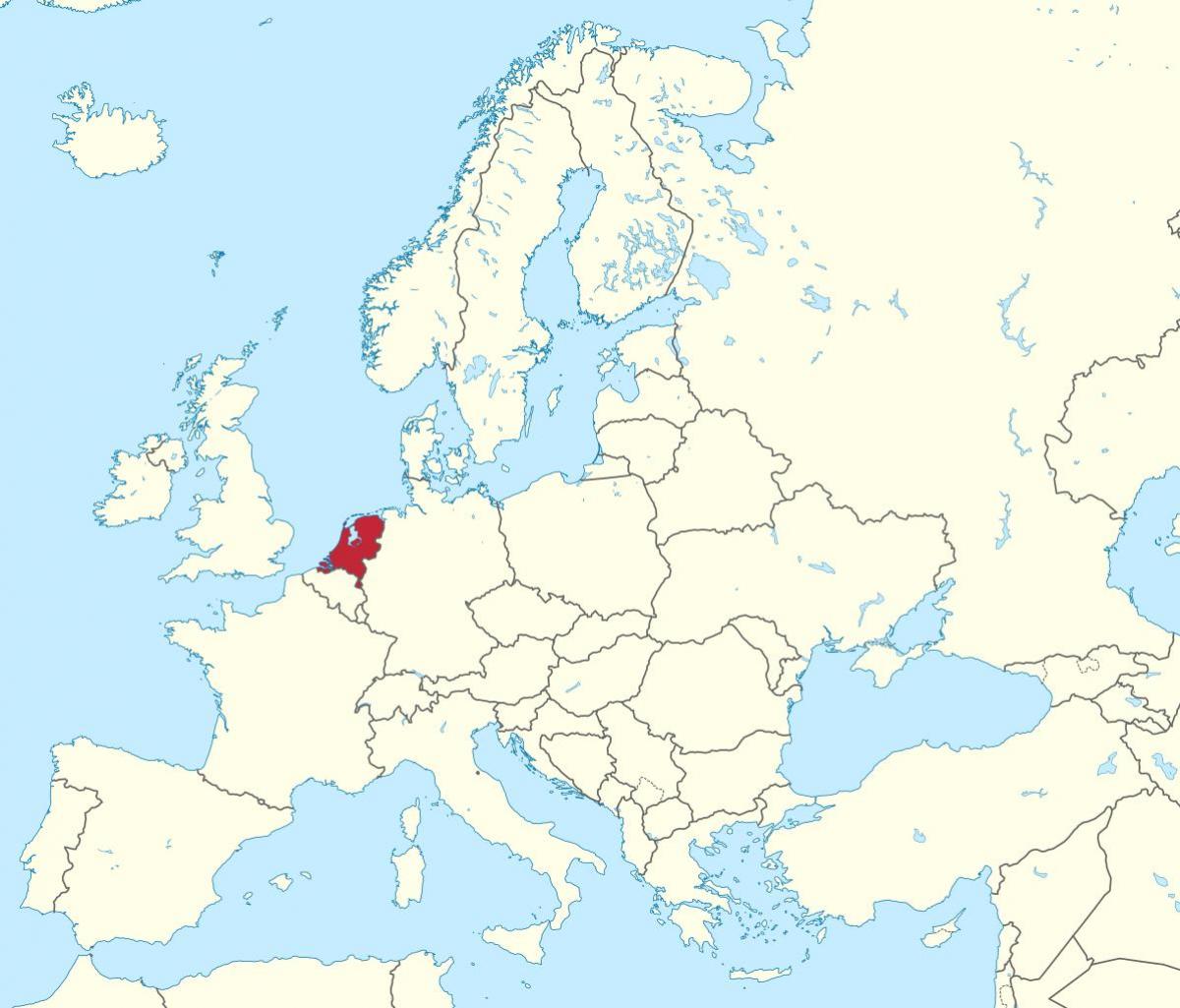 alankomaat kartta Euroopan kartta, Alankomaat   Netherlands map europe (Länsi  alankomaat kartta