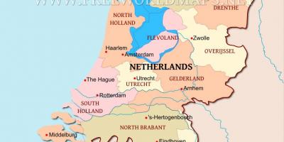 Alankomaat - Hollanti kartta - Kartat Hollanti - Holland (Länsi-Eurooppa -  Eurooppa)
